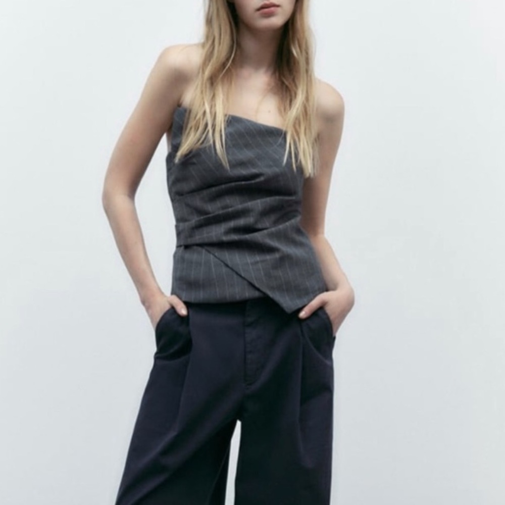 Zara pinstripe corset